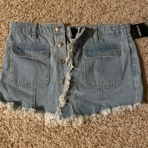 Denim skort